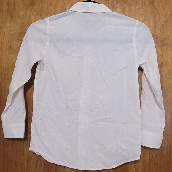 Cat & Jack boys Small buttom up light pink and white striped Dress shirt - Picture 2 of 3